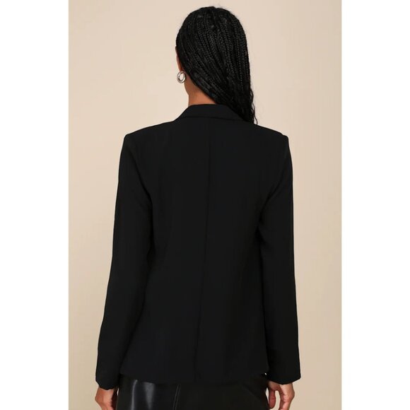 Lulu's Black Lightweight Blazer Jacket - Picture 5 of 15